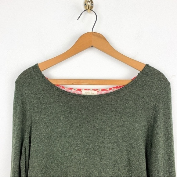 Matilda Jane Women’s Twist Back Green Faux Layered Sweater Top Sz S - Picture 3 of 6